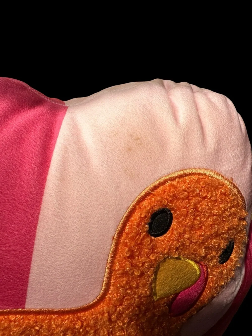 Colorful Plush Turkey Pillow - Orange, Pink, Lime, Aqua